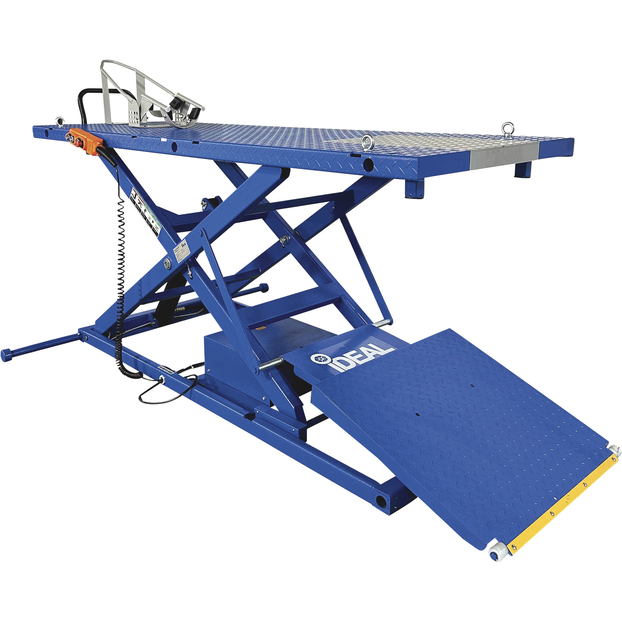 Ideal Motorcycle Lift Table, 2200-Lb. Capacity, 1/4in.-47in. Lift Range, Model# M-2200IEH-XR